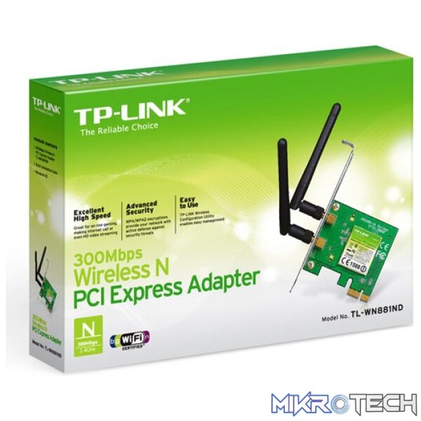 TP-link 300MBPS Wireless N PCIE Adapter TP-link 300MBPS Wireless N PCIE Adapter