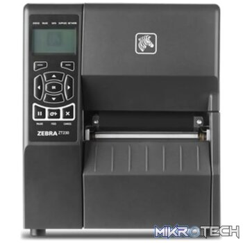 TT Printer 220Xi4; 203dpi; Euro/ UK cord; Swiss 721 font; Serial; Parallel; USB; Int 10/100; Cutter with Catch Tray; Bifold Medi