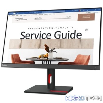 Thinkvision|S24i-30|24 inch IPS panel|FHD 1920 x 1080|Internal Power Supply|HDMI|VGA|Cables Included|Tilt stand|VESA 100mm|Black