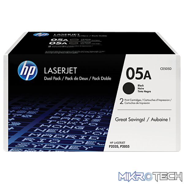 To-H05AX2 HP 05A 2-pack Black Original LaserJet Toner Cartridges - Image 1