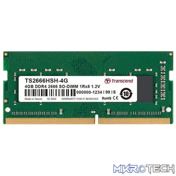 Transcend DDR4-2666 SO-DIMM 4GB Transcend DDR4-2666 SO-DIMM 4GB