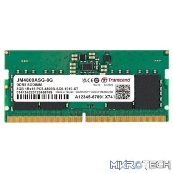 Transcend JetRam 8GB DDR5-4800MHz SO-Dimm Memory