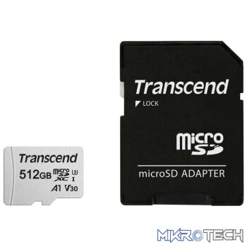 Transcend microSD Card SDXC 300S 512GB with Adapter