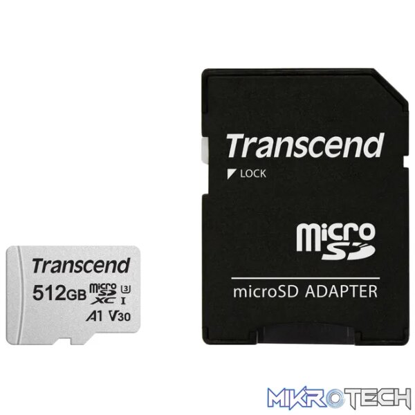 Transcend microSD Card SDXC 300S 512GB with Adapter Transcend microSD Card SDXC 300S 512GB with Adapter