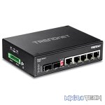 TrendNet 6-Port Hardened Industrial Gigabit DIN-Rail Switch