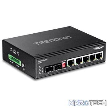 TrendNet 6-Port Hardened Industrial Gigabit DIN-Rail Switch