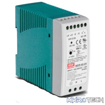 TrendNet 60 W Single Output Industrial DIN-Rail Power Supply