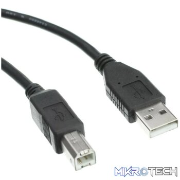 USB PRINTER CABLE A MALE+ B M; BLACK / BLUE