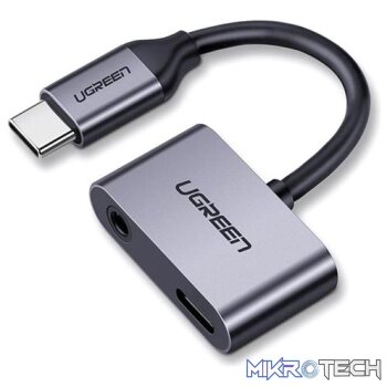 Ugreen 2 in 1 Type-C to Aux Female Audio Adapter