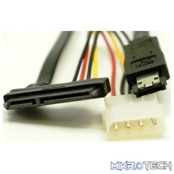 UniQue 4pin Power (Molex) Plug to SATA 15pin Power Socket Cable