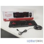 UniQue G11 Gaming Wired 114 Keys USB Keyboard And Ergonomic RGB LED USB Wired 2 Button With Scroll Wheel 1000 DPI Optical Mouse Combo