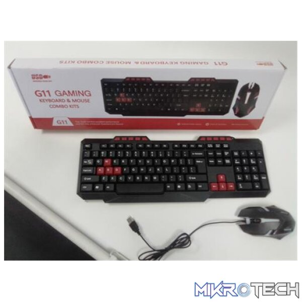 UniQue G11 Gaming Wired 114 Keys USB Keyboard And Ergonomic RGB LED USB Wired 2 Button With Scroll Wheel 1000 DPI Optical Mouse Combo - Image 6