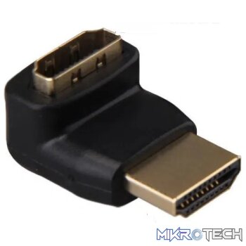 UniQue HDMI Male To Female 90 Degree Adaptor