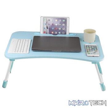 UniQue Multifunctional Foldable Laptop Desk-Wood Finish Table Top