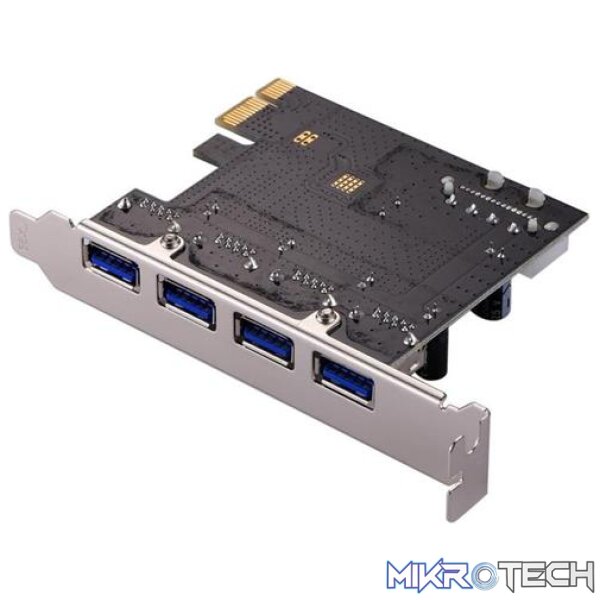 UniQue PCI-e x1 to 4x USB 3.0 Ports Card - Image 2