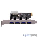 UniQue PCI-e x1 to 4x USB 3.0 Ports Card
