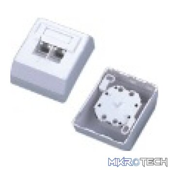 UniQue UTP CAT5E Wall Mount Box W/PCB Dual Port