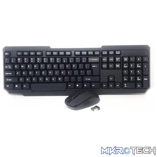 UniQue Wireless USB 104 Keys Standard US Layout Keyboard and Wireless 2 Button 1000 DPI Optical Mouse Combo - Image 4