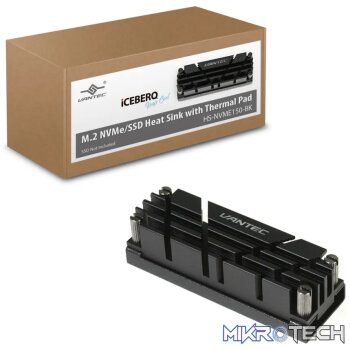 VANTEC ICEBERG Q M.2 NVME 2280 SSD HEAT SINK -BLACK