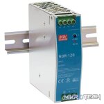 VIVOTEK Industrial 120W Power Supply; 220VAC or 370VDC input and 48VDC output; Din Rail