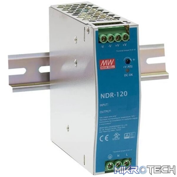VIVOTEK Industrial 120W Power Supply; 220VAC or 370VDC input and 48VDC output; Din Rail VIVOTEK Industrial 120W Power Supply; 220VAC or 370VDC input and 48VDC output; Din Rail