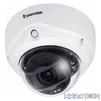 VIVOTEK Outdoor IK10 Dome; H.265 2MP; 2.8mm; 30M IR; WDR Enhanced; Smart Motion; 12V/POE