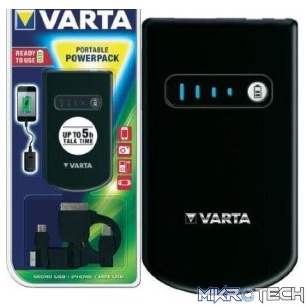 Varta V-Man Power Pack-External battery pack Li-Ion 1800 mAh -Mini-USB cable Varta V-Man Power Pack-External battery pack Li-Ion 1800 mAh -Mini-USB cable