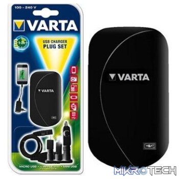Varta V-Man USB Charger Plug Set-Compatible with all Micro USB