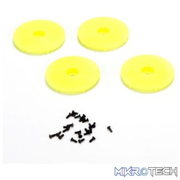 Wheel Disk FL Yellow w/Screws (4): 22