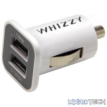 Whizzy Dual USB Port Car Charger-2 x USB Ports