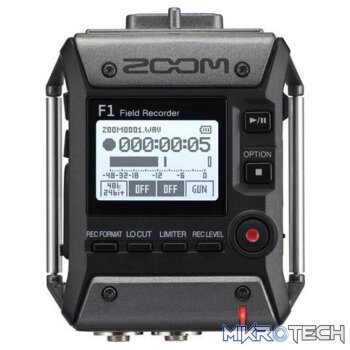 Zoom F1 Field Recorder with Shotgun Microphone-2-Channel Field Audio Recorder