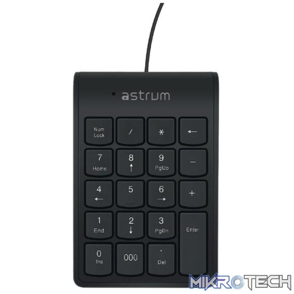 a80501-b-keyboards-52930785313135 Astrum KB010 19-key USB Keypad A80501-B - Image 1