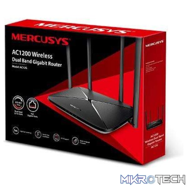 Mercusys AC12G AC1200 Wi-Fi 5 Wireless Router Dual Band Gigabit - Image 3