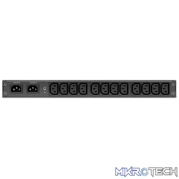 APC AP4421A Netshelter 1U 10A 230V C14 in C13 Out Automatic Transfer Switch - Image 2