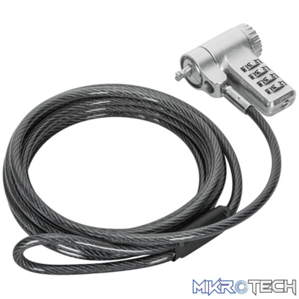 Targus 2m Cable Lock Silver ASP96RGL Targus 2m Cable Lock Silver ASP96RGL