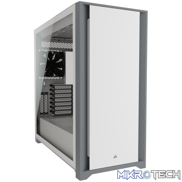 base-5000d-Gallery-5000D-WHITE-01 Corsair Obsidian Series 5000D White E-ATX Chassis with Tempered glass - Image 1