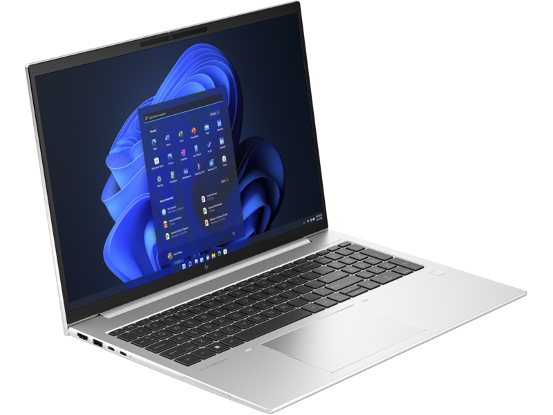 HP EliteBook 860 16 inch G10 Notebook PC Natural Silver White BG Front Right