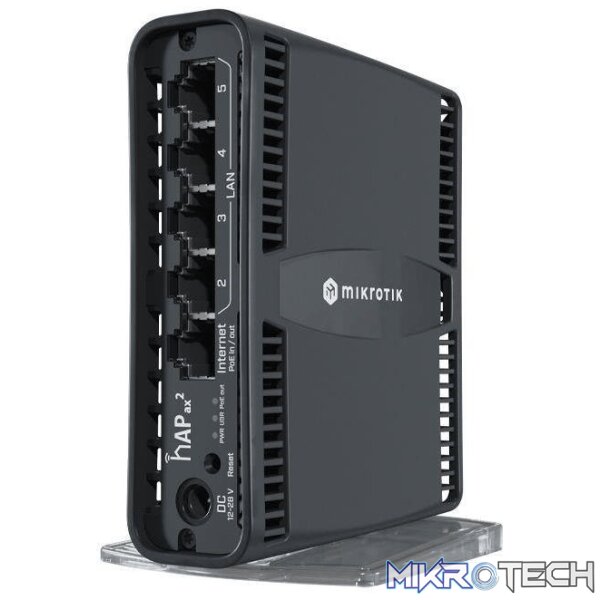 c52ig-5haxd2haxd-tc-routers-43124544700580 MikroTik hAP ax2 Gigabit Ethernet Dual-band 2.4 GHz and 5 GHz Wireless Router Black C52IG-5HAXD2HAXD-TC - Image 1