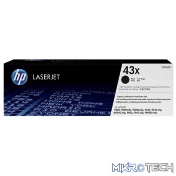 HP 43X High Yield Black LaserJet Toner Cartridge Original C8543X Single-pack
