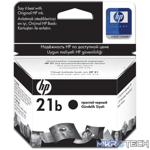 HP 21 Black Standard Yield Printer Ink Cartridge Original C9351AE Single-pack - Image 3