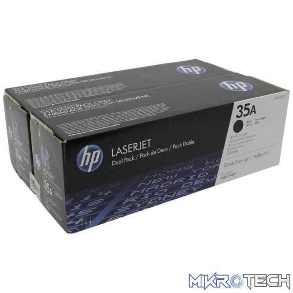 HP 35A Black Toner Cartridges 1,500 Pages Each Original CB435AD Dual-pack - Image 3