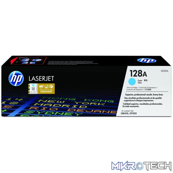 HP 128A Cyan Toner Cartridge 1 HP 128A Cyan Toner Cartridge 1