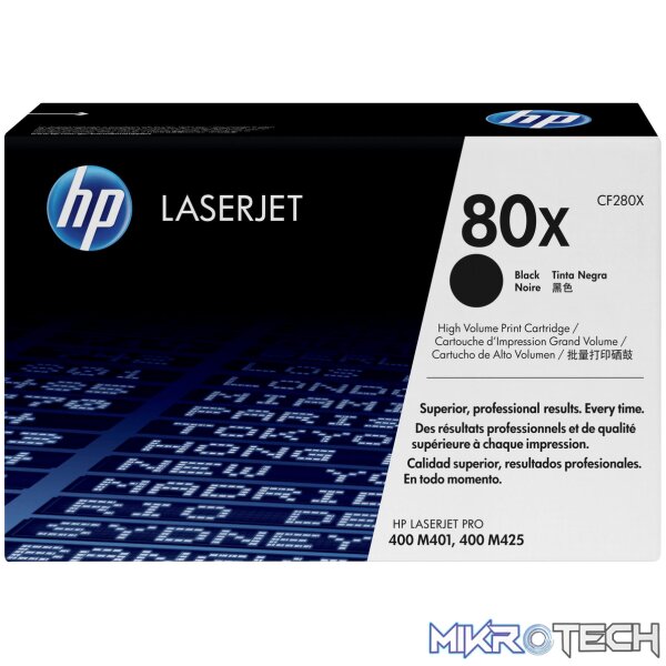 HP 80X Black High Yield Toner Cartridge 6 HP 80X Black High Yield Toner Cartridge 6