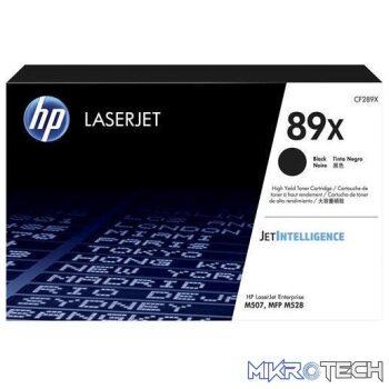HP 89X Black High Yield Toner Cartridge 10000 Pages Original CF289X Single-pack