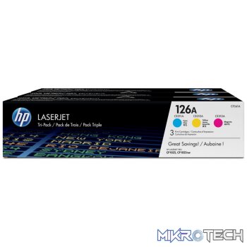 HP 126A Cyan Magenta Yellow Toner Cartridges 1
