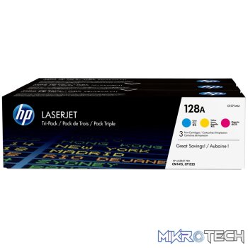 HP 128A CMY Cyan Magenta Yellow Toner Cartridges 1