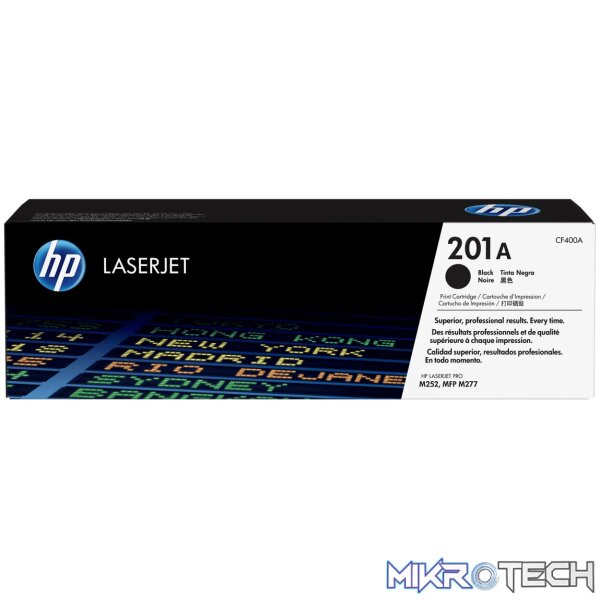 HP 201A Black Toner Cartridge 1420 Pages Original CF400A Single-pack HP 201A Black Toner Cartridge 1420 Pages Original CF400A Single-pack
