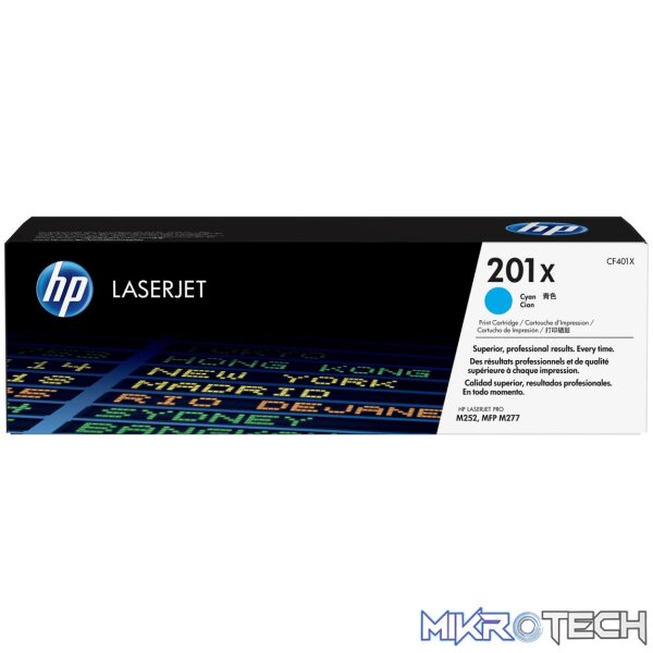 HP 201X Cyan High Yield Toner Cartridge 2 HP 201X Cyan High Yield Toner Cartridge 2
