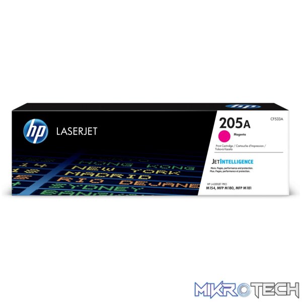 HP 205A Magenta Toner Cartridge 900 Pages Original CF533A Single-pack HP 205A Magenta Toner Cartridge 900 Pages Original CF533A Single-pack