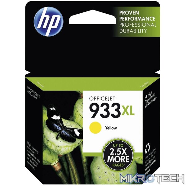 HP 933XL Yellow High Yield Printer Ink Cartridge Original CN056AE Single-pack HP 933XL Yellow High Yield Printer Ink Cartridge Original CN056AE Single-pack